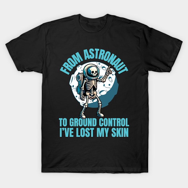 Astronaut Skeleton T-Shirt by Nightmare Tee